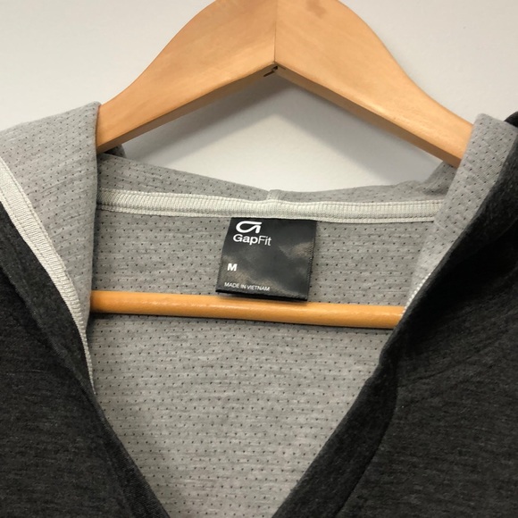 GAP Dark Gray V-Neck Hoodie - Picture 2 of 5